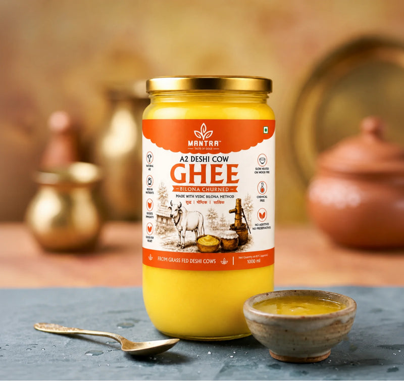 Desi Cow Ghee — A2 Bilona Method (1000ml)