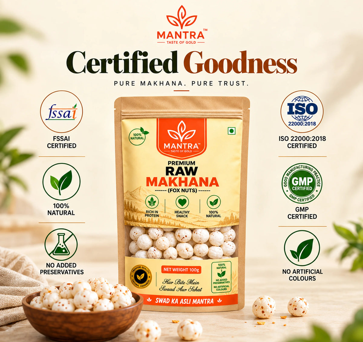 Raw Makhana 100gm